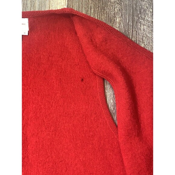 Vtg R&K Women's Red Silver Horse Bit Wool Vest 10 Equestrian Holiday Old Money - Picture 11 of 11